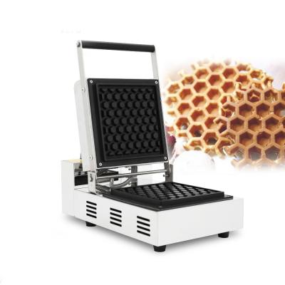 China Adjustable Thermostat Square Commercial Electric Heating Honeycomb Shape Waffle Baker with EGO Thermostat for sale