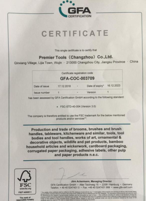 FSC - Premier Tools(Changzhou) Co., Ltd.