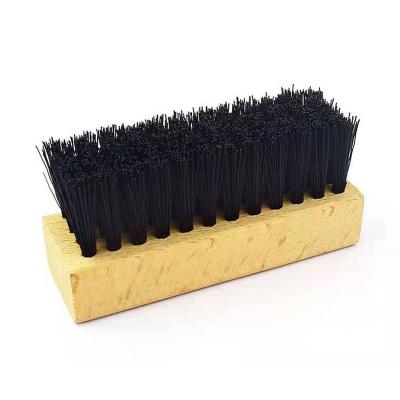 China Factory Supply WOOD Brand Customized Wooden Mini PP Stiffen Shoe Brush For Sneaker Shoe Cleaning Care for sale