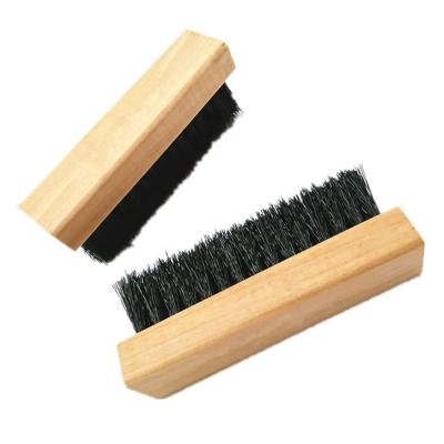 China Christmas Gift Shoe Care Kit Pig Hair Sneaker Shoe Cleaning Brush With Handle for sale