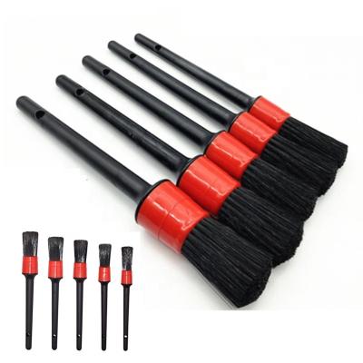 China Hot Selling Car Cleaning Brushes Car Detailing Factory Set Brush Auto Car Detailing Interior Brush for sale