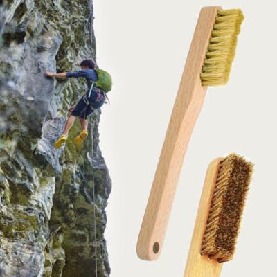 China Wooden Handle Boar Hair Rock Climbing Brush Bouldering Brush For Sports for sale