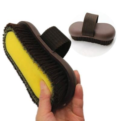 China Horse Farm Use Horse Tools Soft Handle Sponge Brush Horse Brush for sale