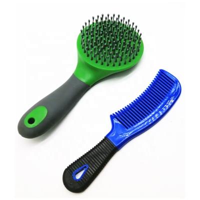 China Horse Farm Use Mane And Tail Brush For Horses And Dogs With Soft Touch Handle for sale