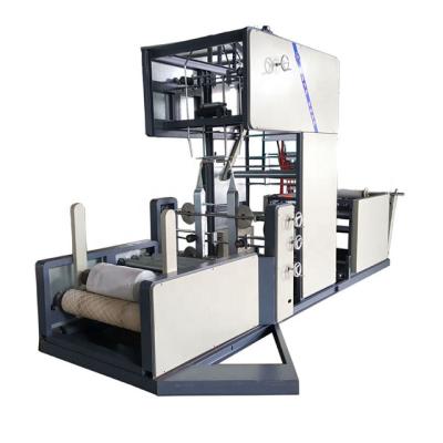 China Cheaper factory prices automatic pp woven bag roll to roll gusseting machine bag making machine line for sale