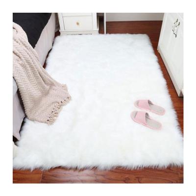 China Home Pure White Faux Fur 2022 New Plush Fur Blankets Carpet Hot Sale Products Blanket Kids Room Carpet For Children for sale