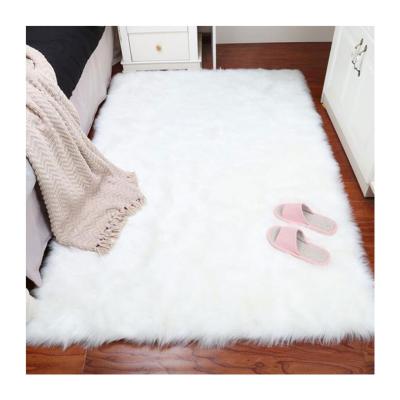 China 2020 New Blankets Washable Faux Shaggy Fur Upholstery Hot Sale Products Sheepskin Blanket / Rugs for sale