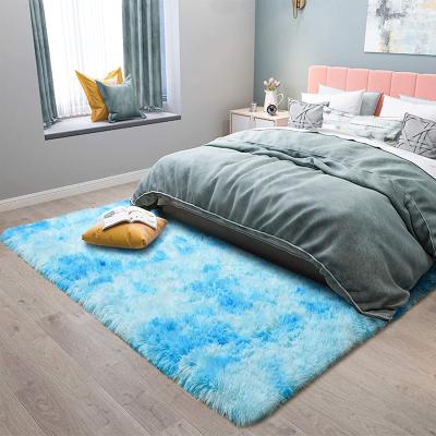 China Bedroom Washable Shaggy Carpet Artificial Wool Floor Rug Chair Sofa Cover Luxury Raw Non-slip Area Rug for sale