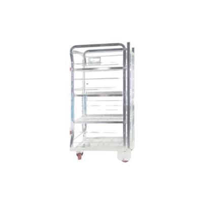 China Hot Sale Maker Folding Roll Cage Milk Container Trolley For Storage for sale