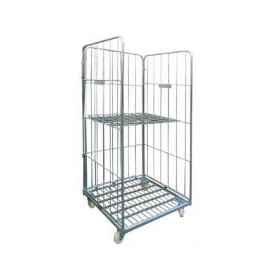 China Steel Tainer Cages Pallet Logistics Roll Cage / Warehouse Roll Cages for sale