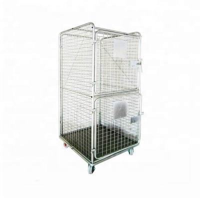 China Steel Industrial Stackable Laundry Roll Cage for sale