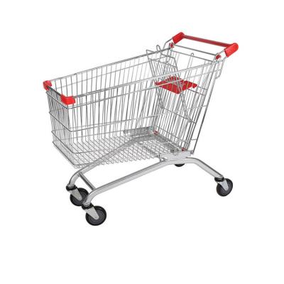 China Unveiling Style High Quality European Supermarket Shopping Trolley Car for sale