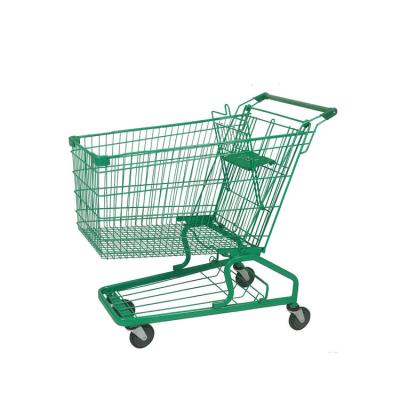 China German High Quality Unfolding Style Supermarket Shopping Trolley Type Trolleys /Shopping Trolley 180L for sale