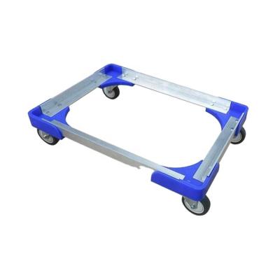 China Hot Selling Space Saving Tools Turnover Stackable Transport Aluminum Plastic Trolley On Sale for sale