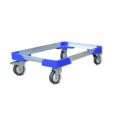 China Tools New Design Aluminum Alloy Frame Tortoise Trolley Mobile Platform Cart With Four Wheels for sale