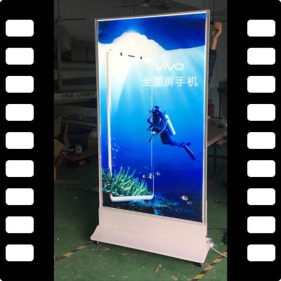 China Movable Aluminum Magnetic UV or Double Printing Backlit Film Stand Frame Sided Rechargeable Equipment Light Box Advertising Display Stand for sale