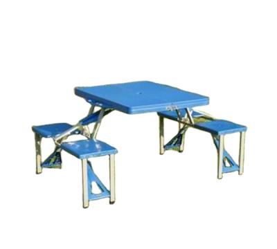 China Low Price Outdoor Dining Table Foldable And Easy Carry Plastic Folding Picnic Table And Chairs for sale