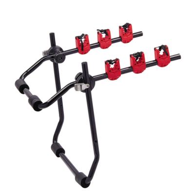 China Folding Universal Bike Carrier Rack Mount Outdoor Used Adjustable Steel Rack For 3 Bikes for sale