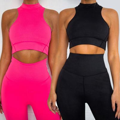 China Breathable Custom Made Two Piece Sportswear Women Workout Clothing Yoga Sets Casual Yoga Set for sale