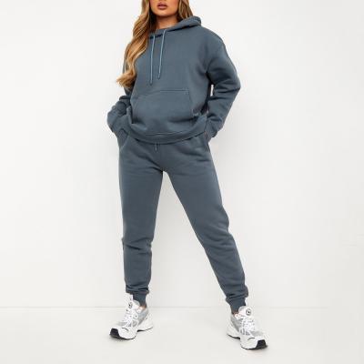 China Sustainable Winter Clothes High Quality Private Label Unisex Long Sleeve Fleece Unisex Joggers And Oversized Hoodie Set Women for sale