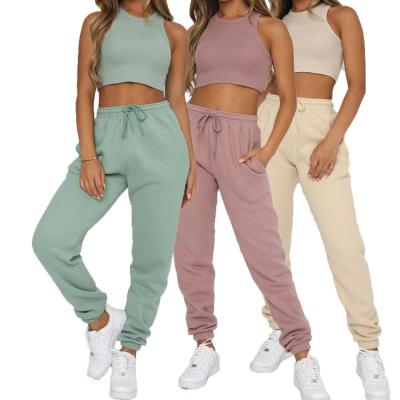 China Anti-Wrinkle High Quality Track Pants Clothes Custom Casual Sport Jogger Pants Women Sport Tracksuit for sale