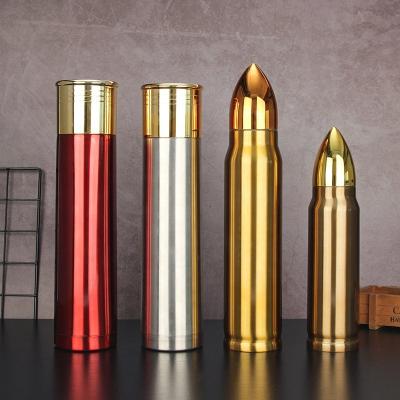 China Wholesale 500/750/1000ml Stainless Steel Vacuum Water Bottle Shotgun Shell PORTABLE Thermos Sublimation Bullet Riser for sale