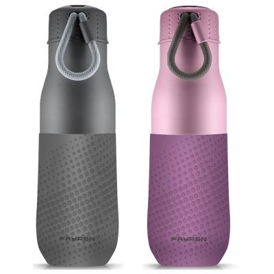 China Sustainable 2022 Online Wholesale Store Easy To Carry Tumbler Fitted Insulated Water Bottles Stainless Steel Vacuum With Silicone Sleeve for sale