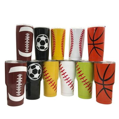 China Wholesale PORTABLE Soccer World Cup Coffee Mug Travel Double Insulated Mug With Custom Logo Tumbler For Ice Drinks Hot Beverage for sale