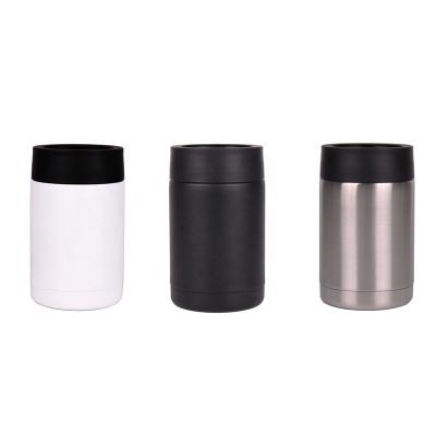 China Sustainable Hot Selling Food Grade 12oz 304 Stainless Steel Double Wall Vacuum Insulated Soda Beer Can Cooler for sale