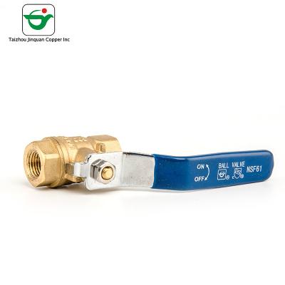 China Copper 1/2'' Lead Free Ball Valve With Plated Steel Handles for sale