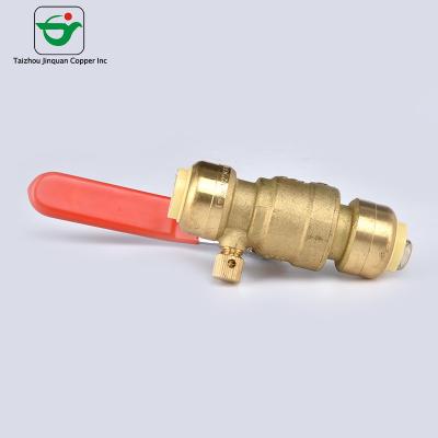 China BSP FNPT Thread 3/4''X3/4'' push fit Brass Mini Ball Valve for sale