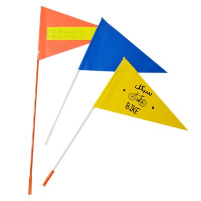 China Alert Safety Bike Safety Flag Pole Bicycle Sports Flag Kids Bike Flag for sale