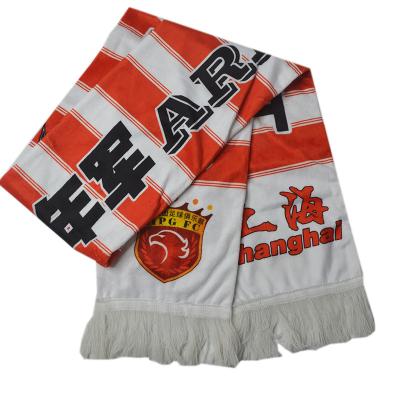 China Green Soccer Sports Team Fan Satin Scarf Cheer Scarf Factory Made Polyester for sale