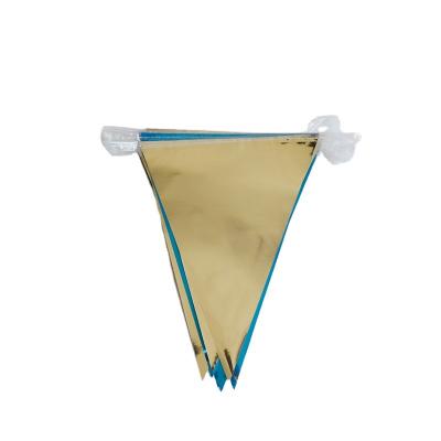 China Safety Alert Factory Direct Outdoor Triangle Polyester Flag PVC Printed String Flag for sale