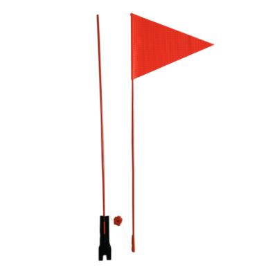 China Bicycle Alert Direct Flagpole Mountain Flagpole Manufacturers Safety Source Equipment Fiberglass Pole Flag Safety Recycling Flag for sale