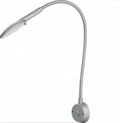 China Modern Modern Led Reading Lamp With Flexible Gooseneck / Hotel Bedside Reading Light for sale