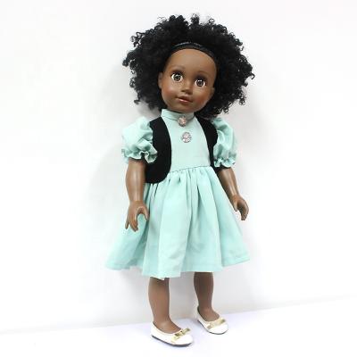 China Changeable Dressing And Combed Beautiful Hair 18 Inch Vinyl Black Girl Dolls For Kids Gifts for sale