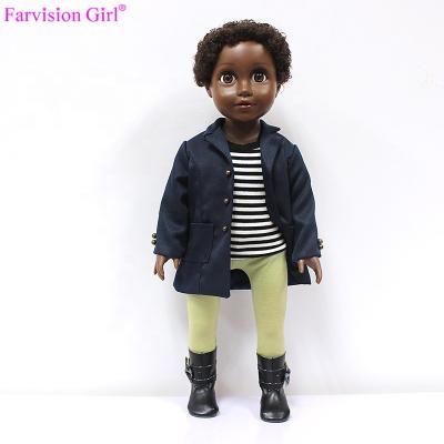 China 18 Inch Male Black Doll Cartoon Toy South Africa With Customized Doll Clothes for sale