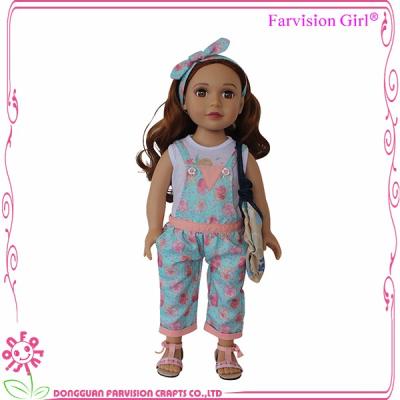 China 18 girl doll clothes 18 inch handmade American girl doll clothes floral pattern of 18 inch doll clothes accessories for sale