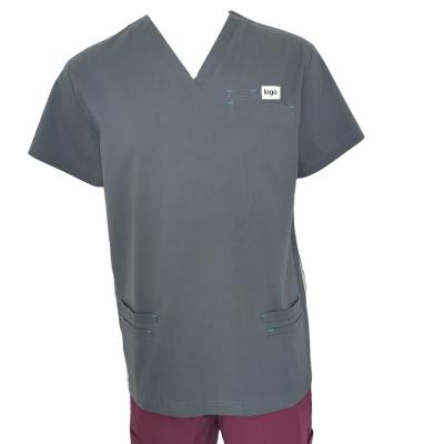 China Beathable Factory Direct Selling Hospital Uniforms Men V-neck Scrubs Modern Clinical Medical Care Scrubs Senior Uniforms for sale