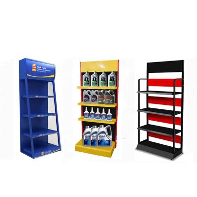 China Custom Disassembly Structure Satom Size Lubricating Oil Display Rack For Supermarket Store for sale