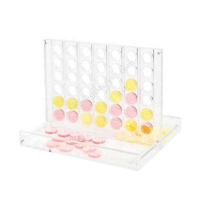 China Connect Four Satom Acrylic Wholesale Custom Any Color Pink Yellow Chips Acrylic Connect Four Game for sale