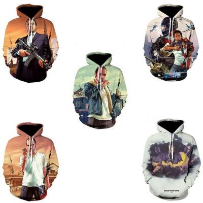 China Wholesale GTA 5 Anti-Shrink Game 3D Printed Hoodie Sleeves Long Pullover Hoodies for sale