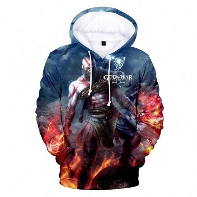 China Top Selling Anti Shrink 3D Printed God Of War Hoodies No Moq On China Stock Hoodie Supplier for sale