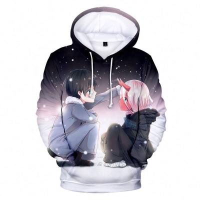 China Top Selling Anti Shrink 3D Printed Darling In The Franxx Hoodies No Moq On China Stock Hoodie Supplier for sale