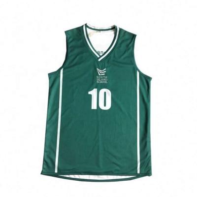 China Custom Made Double Mesh Wholesale Reversible Basketball Jerseys Breathable Polyester for sale