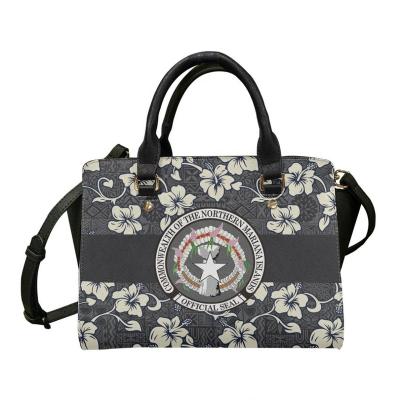 China Women PU Leather Ladies Handbags Tote Bags With Custom Printed Logo Northern Mariana Islands Women High Quality Bags POD for sale