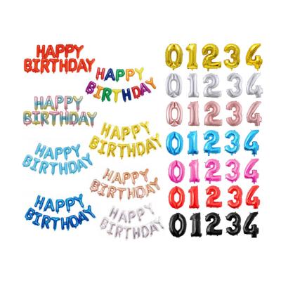 China Modern Wholesale 10 18 24 36 Inch Number Letter Aluminum Colorful Letters Foil Helium Balloons For Party Decoration Birthday Party Set for sale