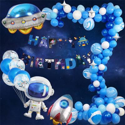 China Rocket Star Aluminum Foil Balloon Birthday Party Decoration Latex Balloon Arch Kit Spaceship Theme Party Supplies Astronaut Party Supplies for sale