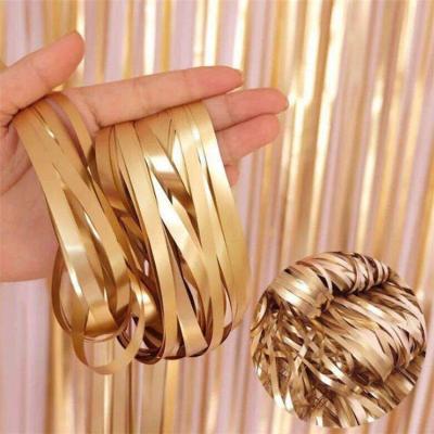 China Hot Selling Festival Decoration Aluminum Foil Curtain Colorful Custom Size Reusable Foil Fringe Curtain for sale